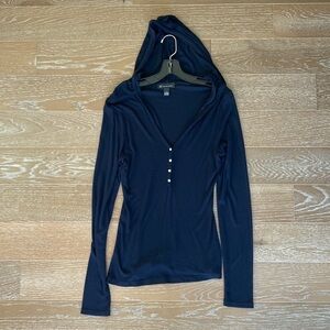 INC Hooded Bling Top | Blue | L